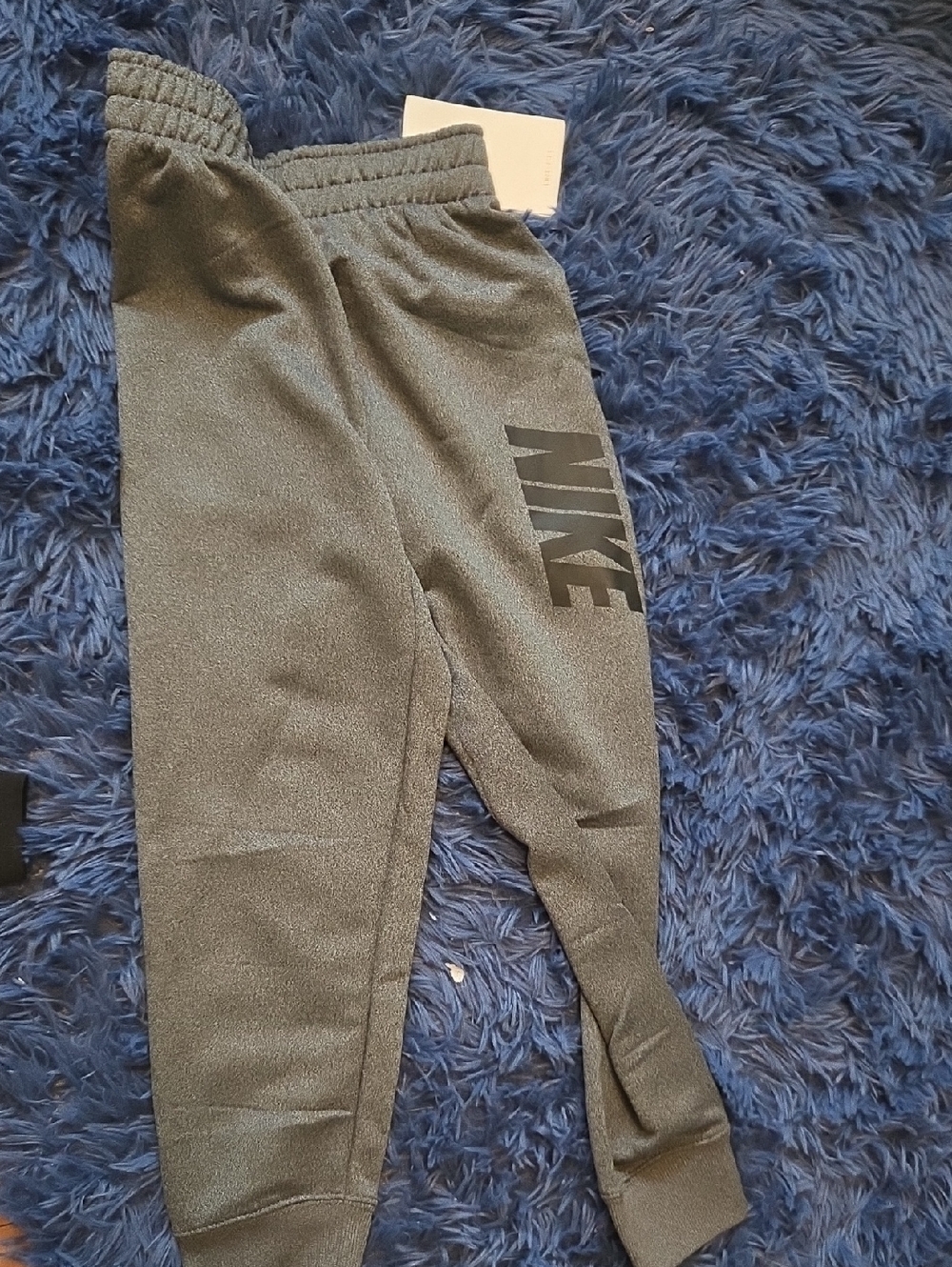 Nike Kids Charcoal Gray Logo Jogger Sweatpants